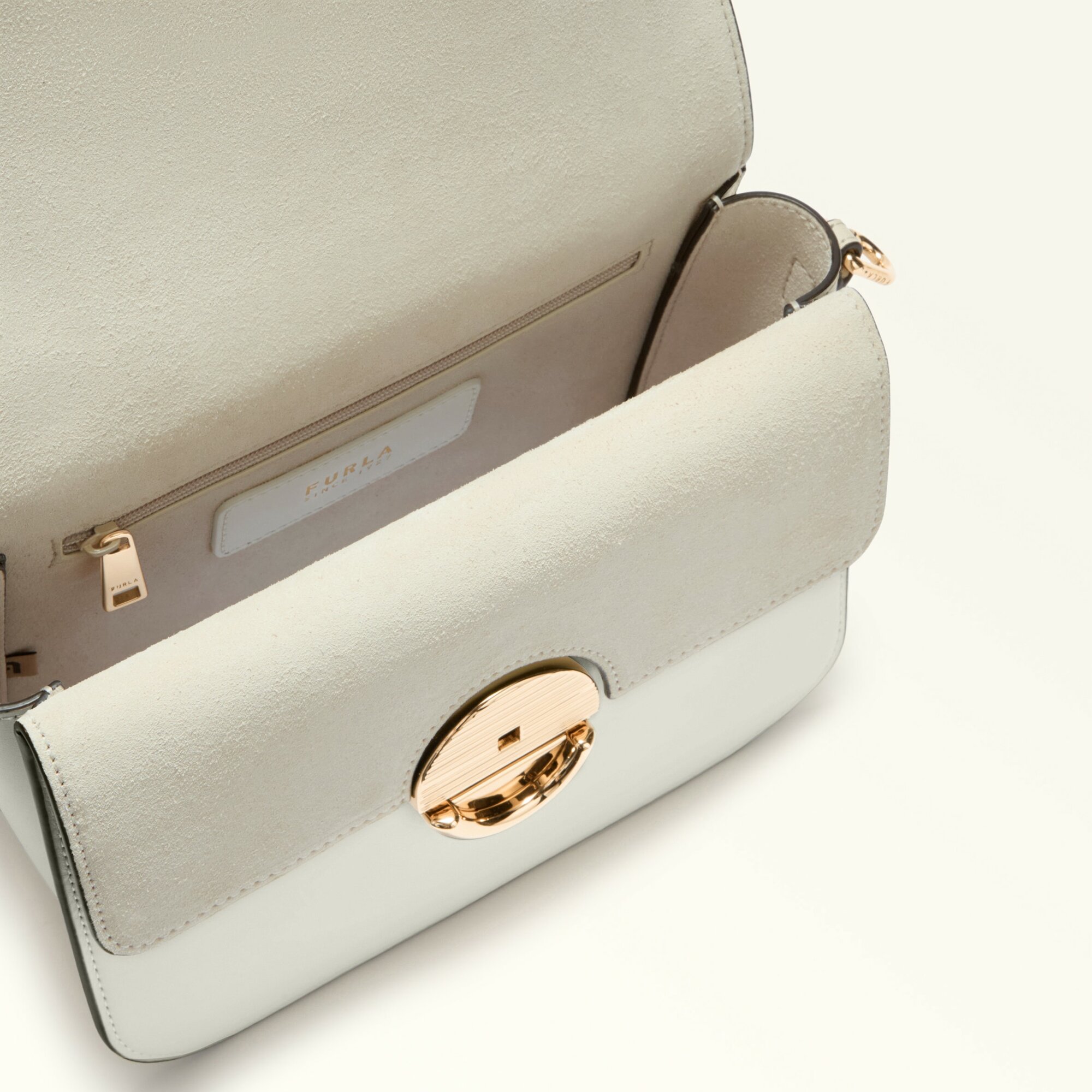 Сумка кросс-боди FURLA СУМКА FURLA SFERA MINI TOP HANDLE, фактура гладкая, белый — фото 1