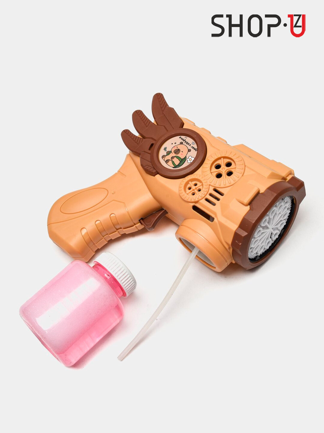 Генератор мыльных пузырей детский на батарейках BUBBLE GUN — фото 1