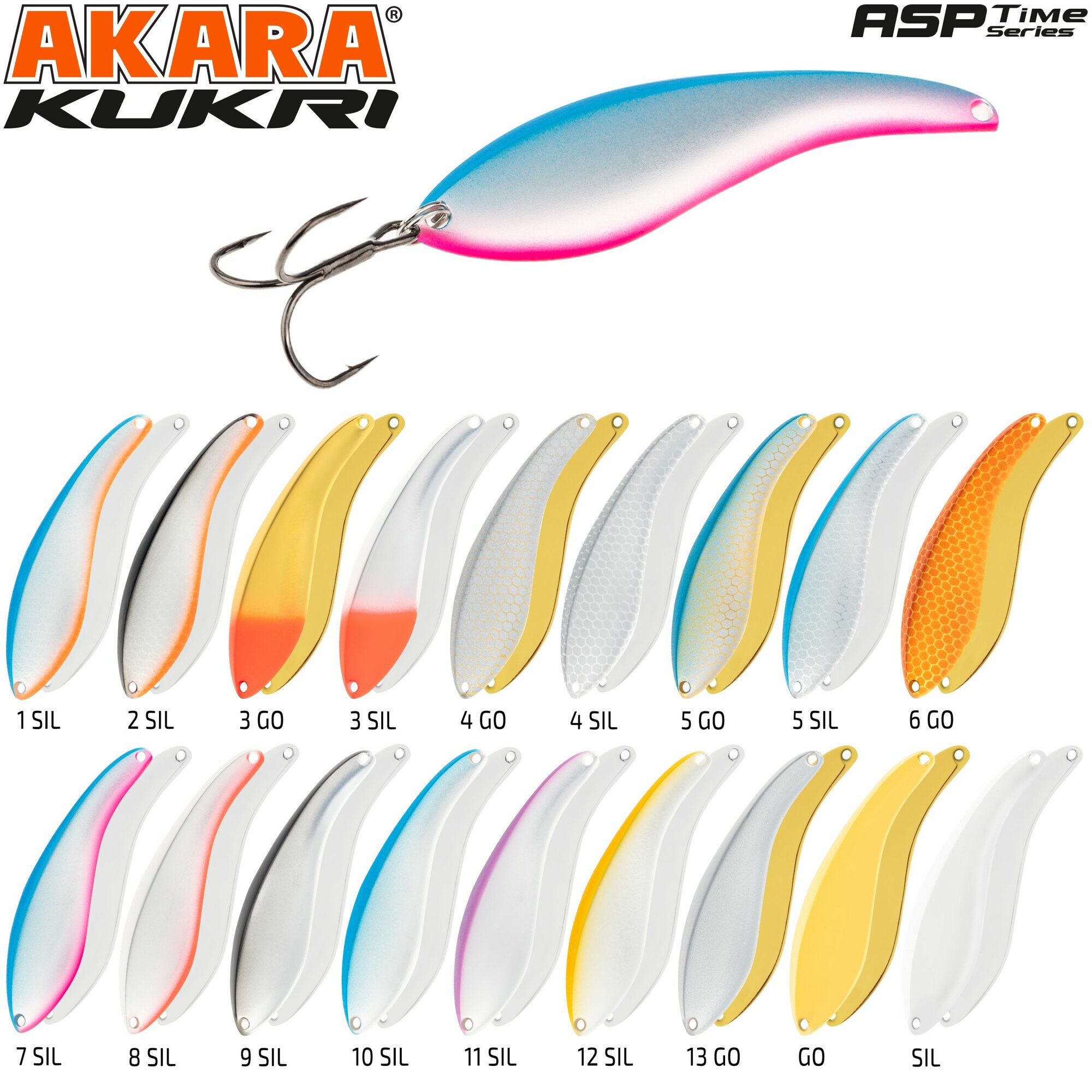 Блесна колебалка Akara Asp Time Kukri 45 6 гр. 3/SIL — фото 1