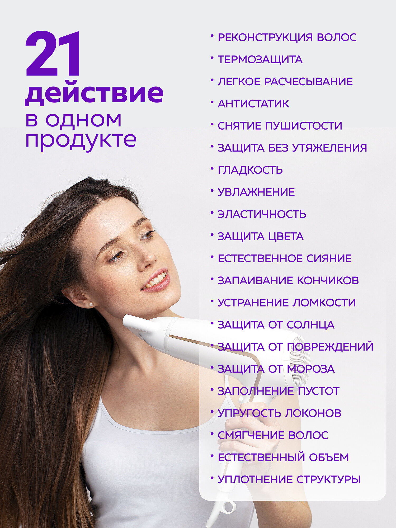 Картинки Несмываемый спрей-реконструктор 21 в 1 PROFESSIONAL FORMULA для восстановления волос GREEN MAMA 250 мл