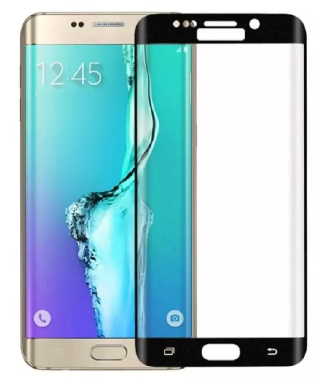 Защитное стекло на Samsung G928F, Galaxy S6 Edge Plus, с загибом, черное, X-CASE