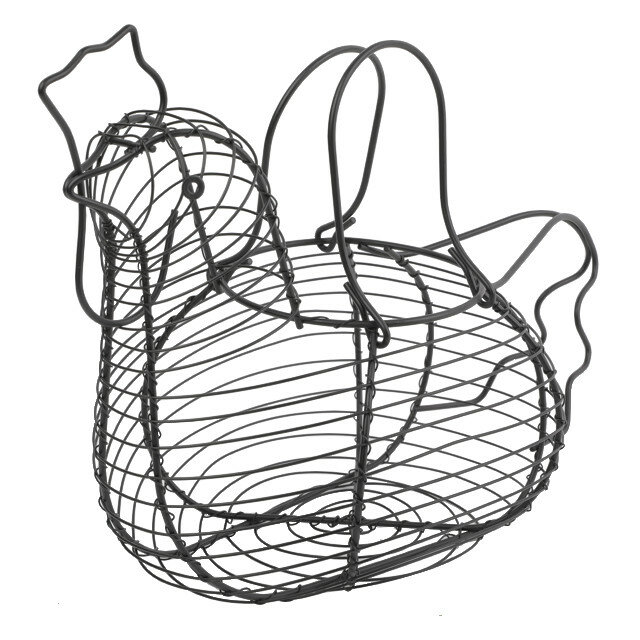 TODELIA 3 л железная корзина для яиц черная - корзина для хранения яиц с ручками