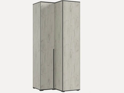 Изображение товара Современный распашной Шкаф МДМ угловой 2 двери, Дуб Крафт Белый