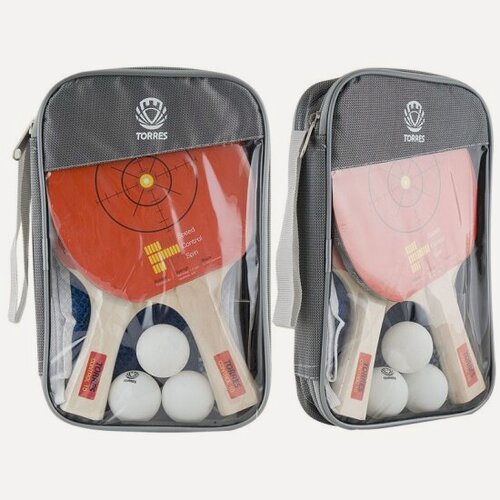 Изображение товара Набор для настольного тенниса Torres Control 10 TT0010, 2 ракетки и 3 мяча, сетка со стойками