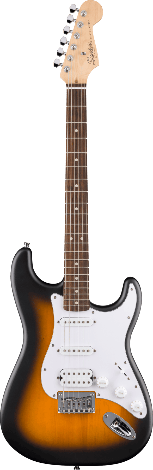 SQUIER DEBUT Stratocaster HT HSS LRL 2TS электрогитара, цвет 2 Tone Sunburst