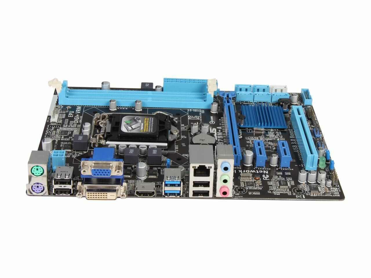 Материнская плата Socket LGA1155 ASUS B75M-A mATX HDMI Intel B75