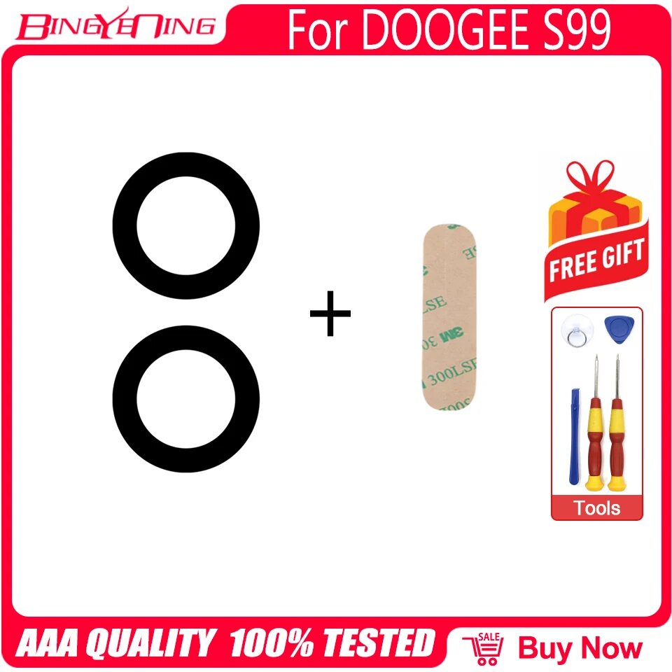 Новинка 100% г Оригинальный стеклянный объектив задней камеры Крышка батарейного отсека запасные аксессуары для ремонта запчасти для сотового телефона Doogee S99 Macro Lens