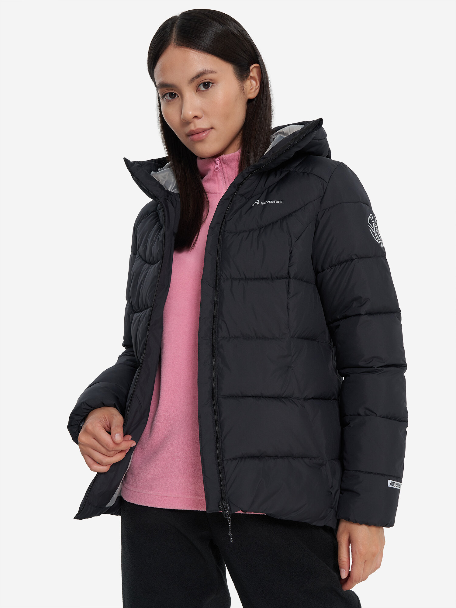 Пуховик OUTVENTURE Antero Women's Fake Down Jacket размер 46 черный