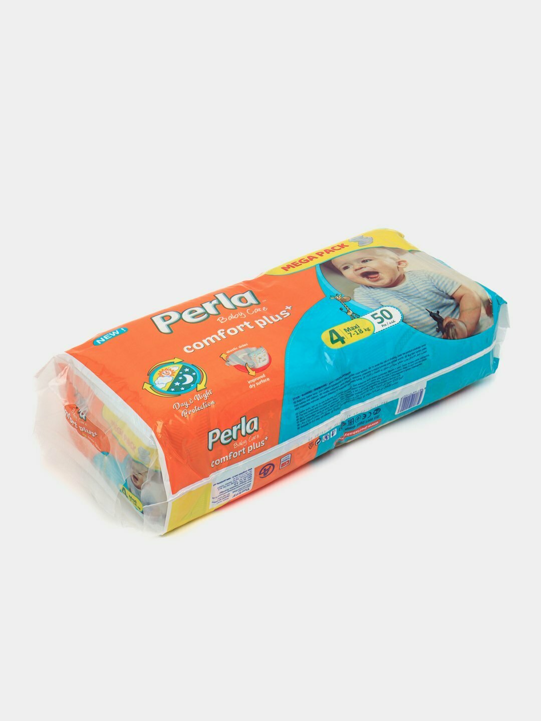 Подгузники Perla Camfort Plus Mega Pack размер №4 для детей 7-18 кг, упаковка 50 штуки — фото 1