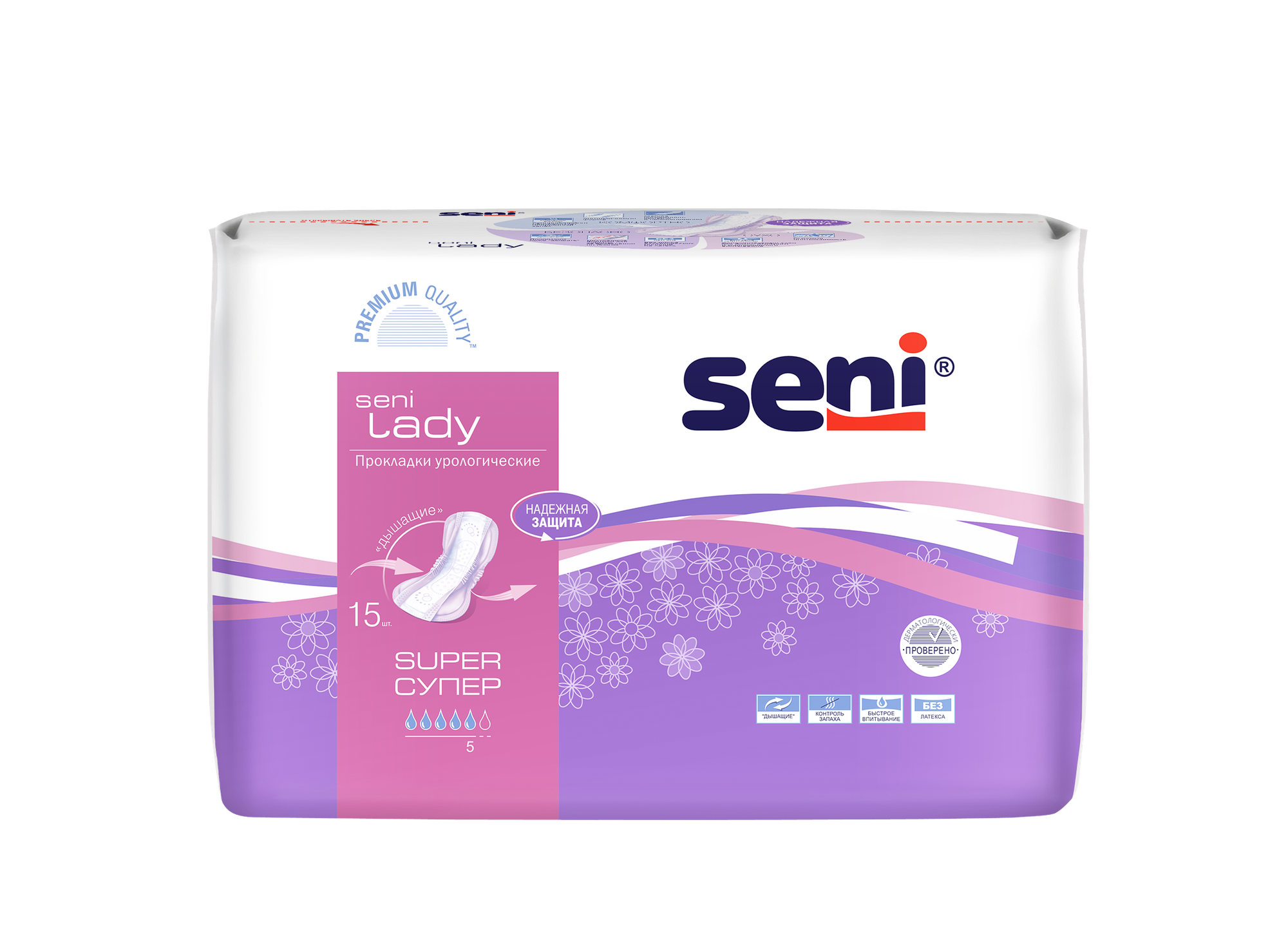 Прокладки урологические женские SENI LADY super 15 шт. 5 капель