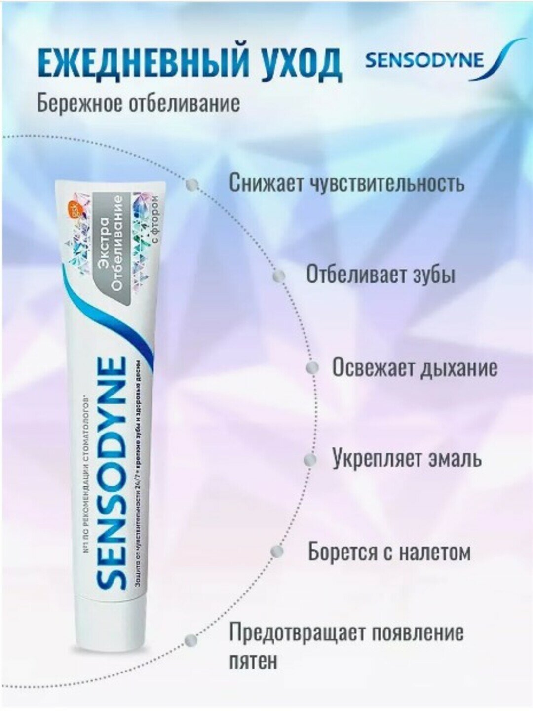 Зубная паста Sensodyne "Экстра Отбеливание", для чувствительных зубов