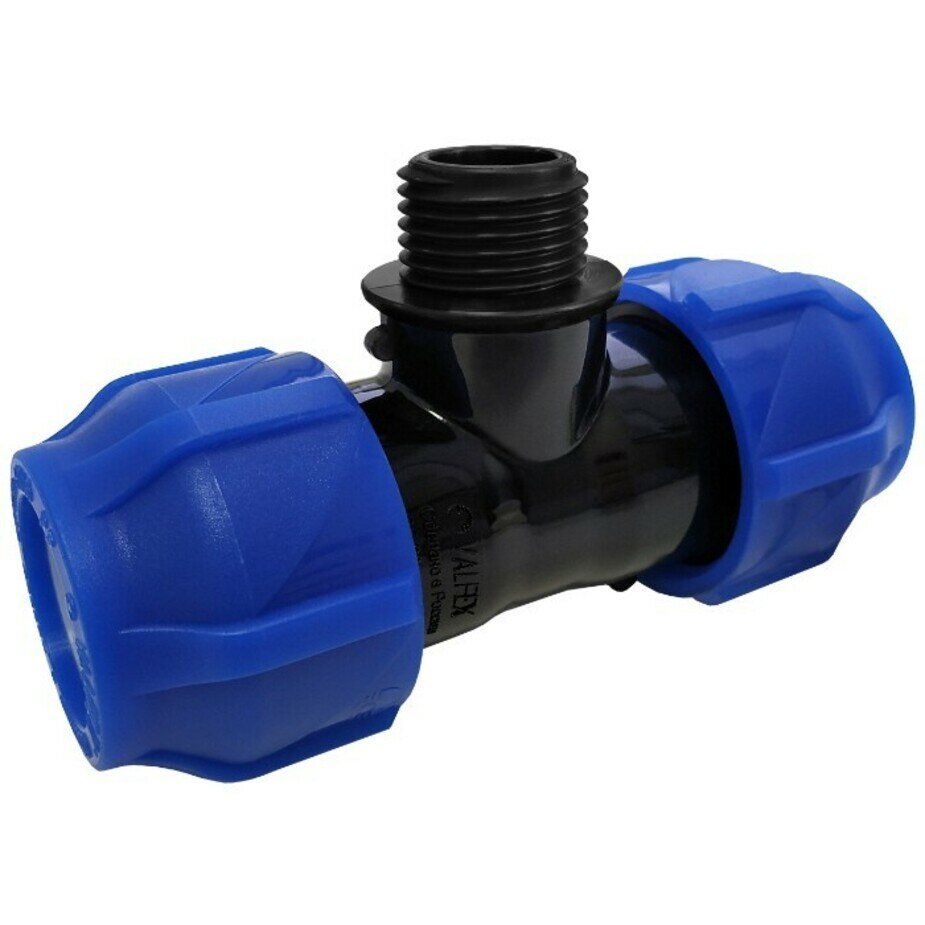 Тройник ПНД компрессионный переходной 25х25х1/2 НР(ш)