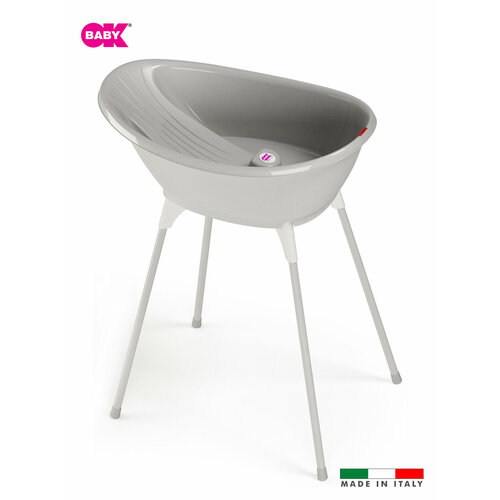 фото Комплект ванночка ok baby bella+подставка серый okbaby