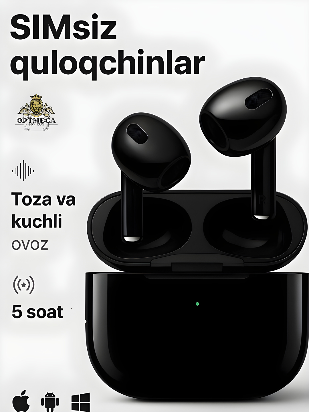 Наушники беспроводные Pods 3 Premium, для iPhone и Android, сенсорные, Airpod, Airpods