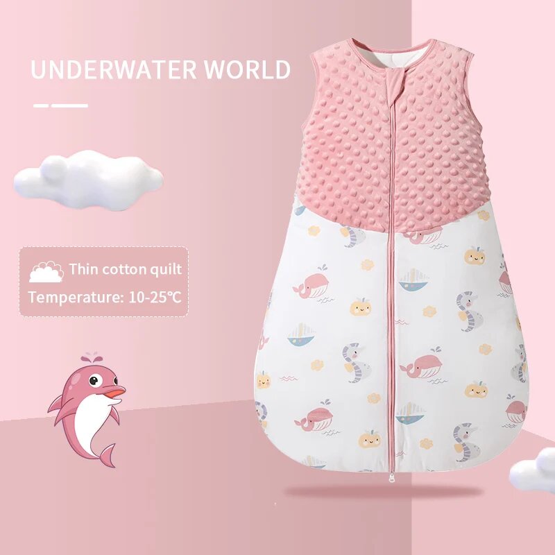 Детский спальный мешок 15Tog мягкий жилет с мультяшным принтом спальный мешок для новорожденных 0-2 лет