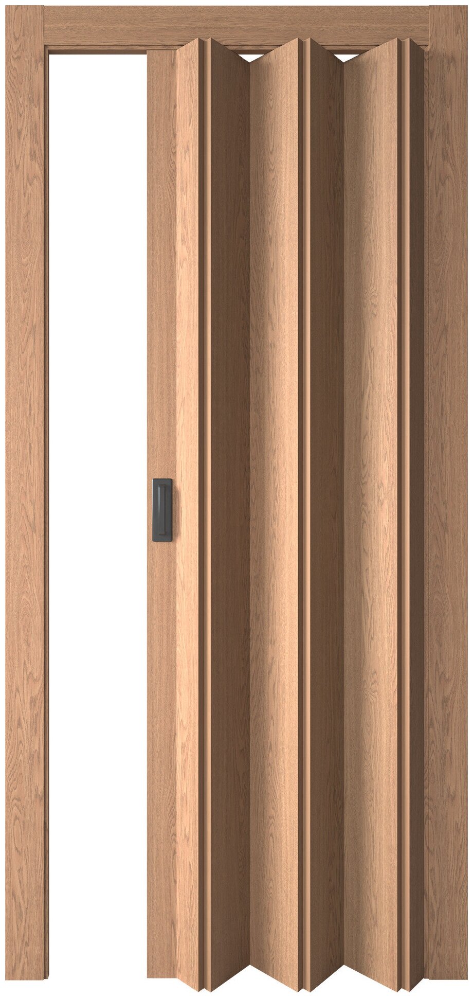 Межкомнатная раздвижная дверь-гармошка глухая Цвет миланский орех