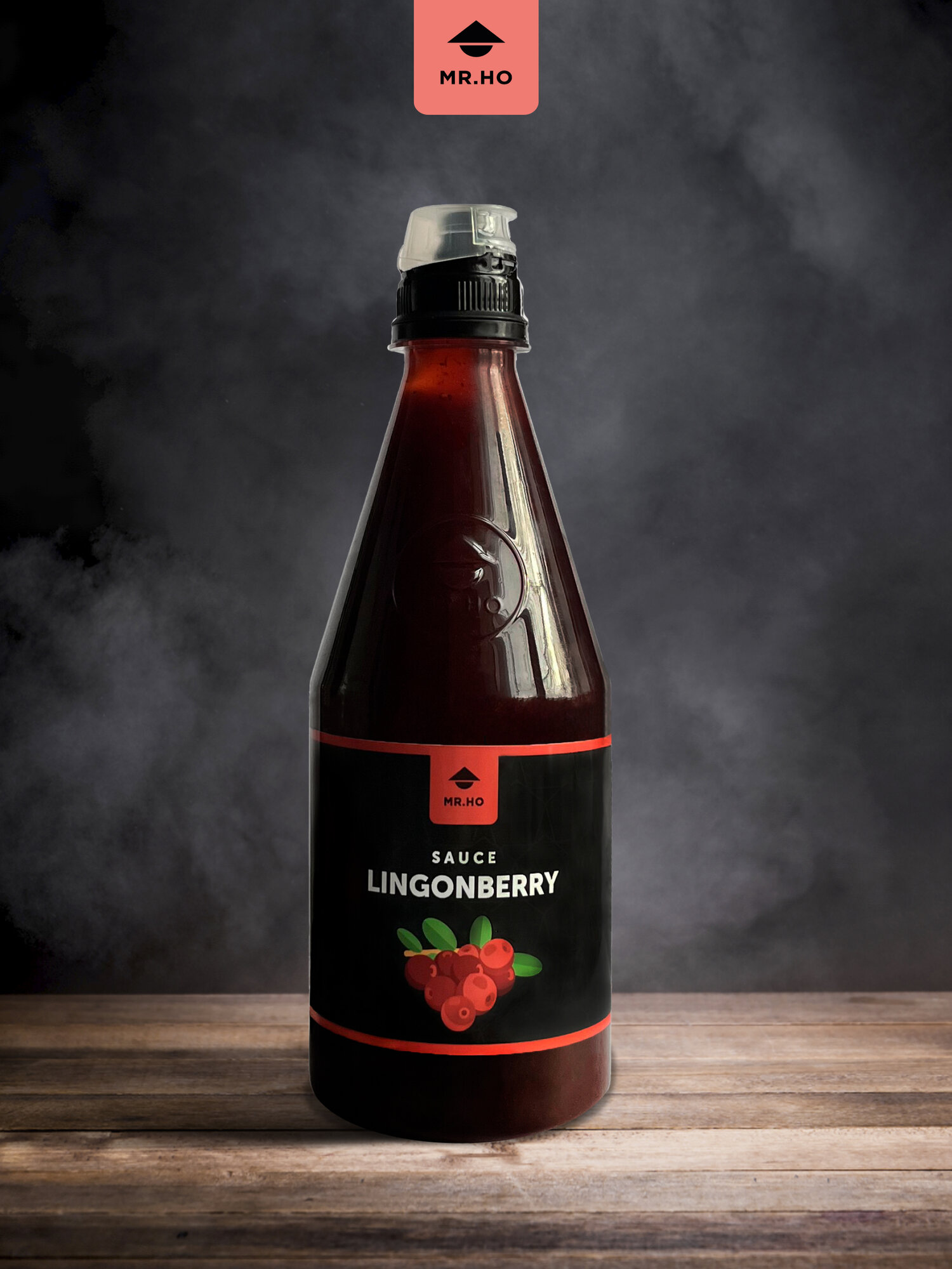 Соус брусничный MR.HO для стейков, утки, салатов, блюд во фритюре 500 мл — фото 1