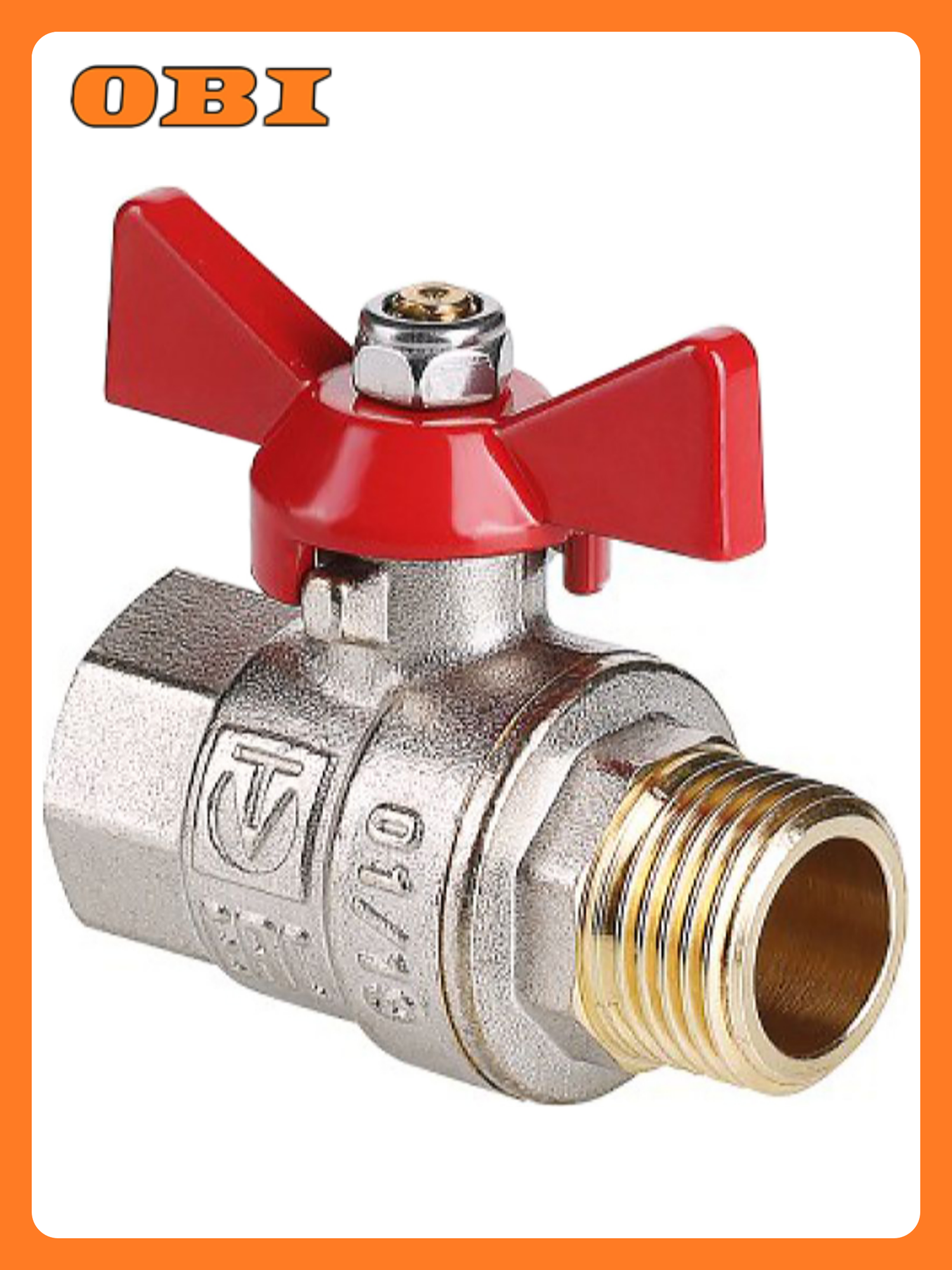 Кран шаровой латунь никелированный VALTEC Base AAV218004 1/2"