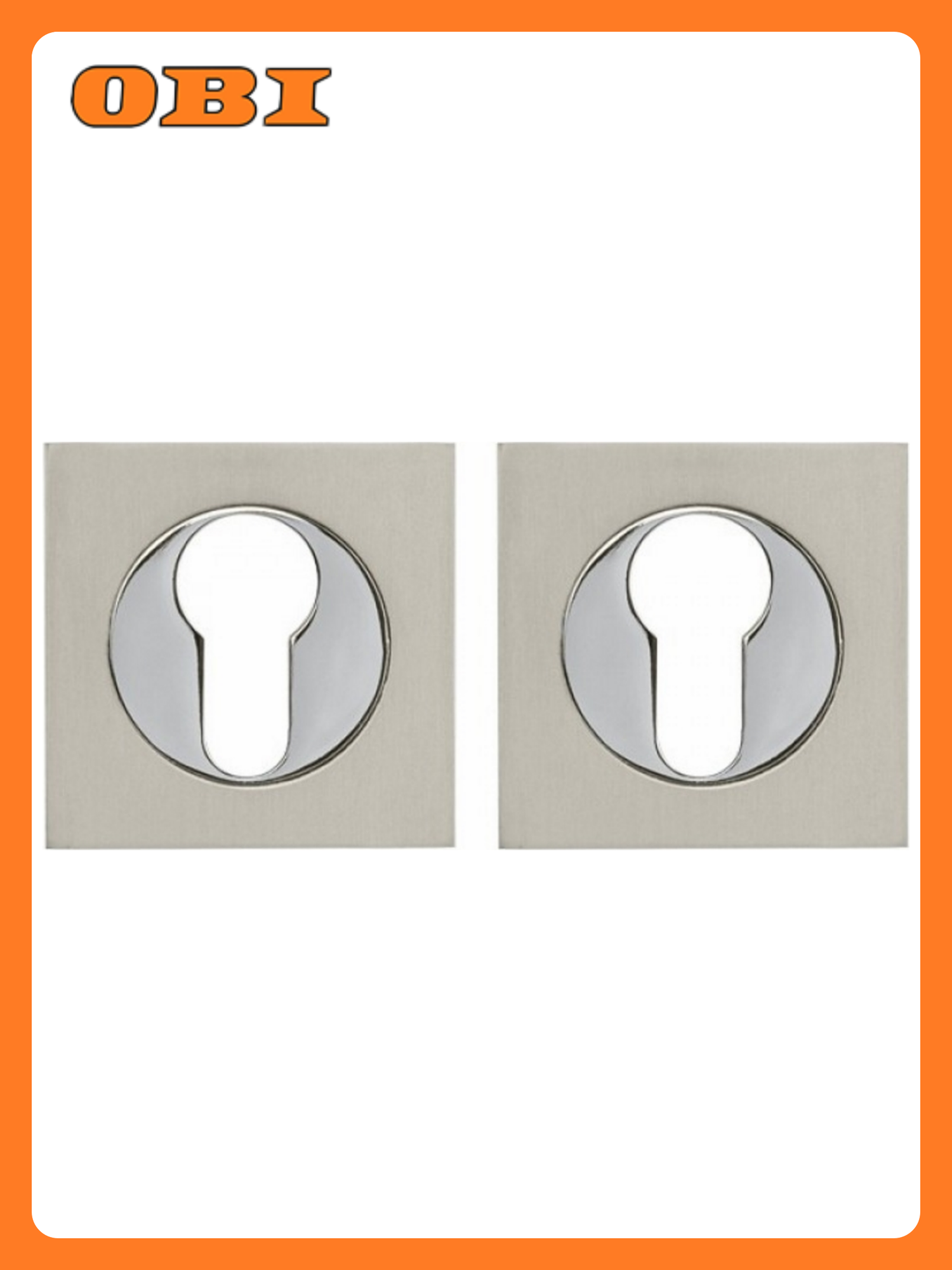 Дверная накладка под цилиндр FUARO ET KM SN/CP-3 матовый никель хром