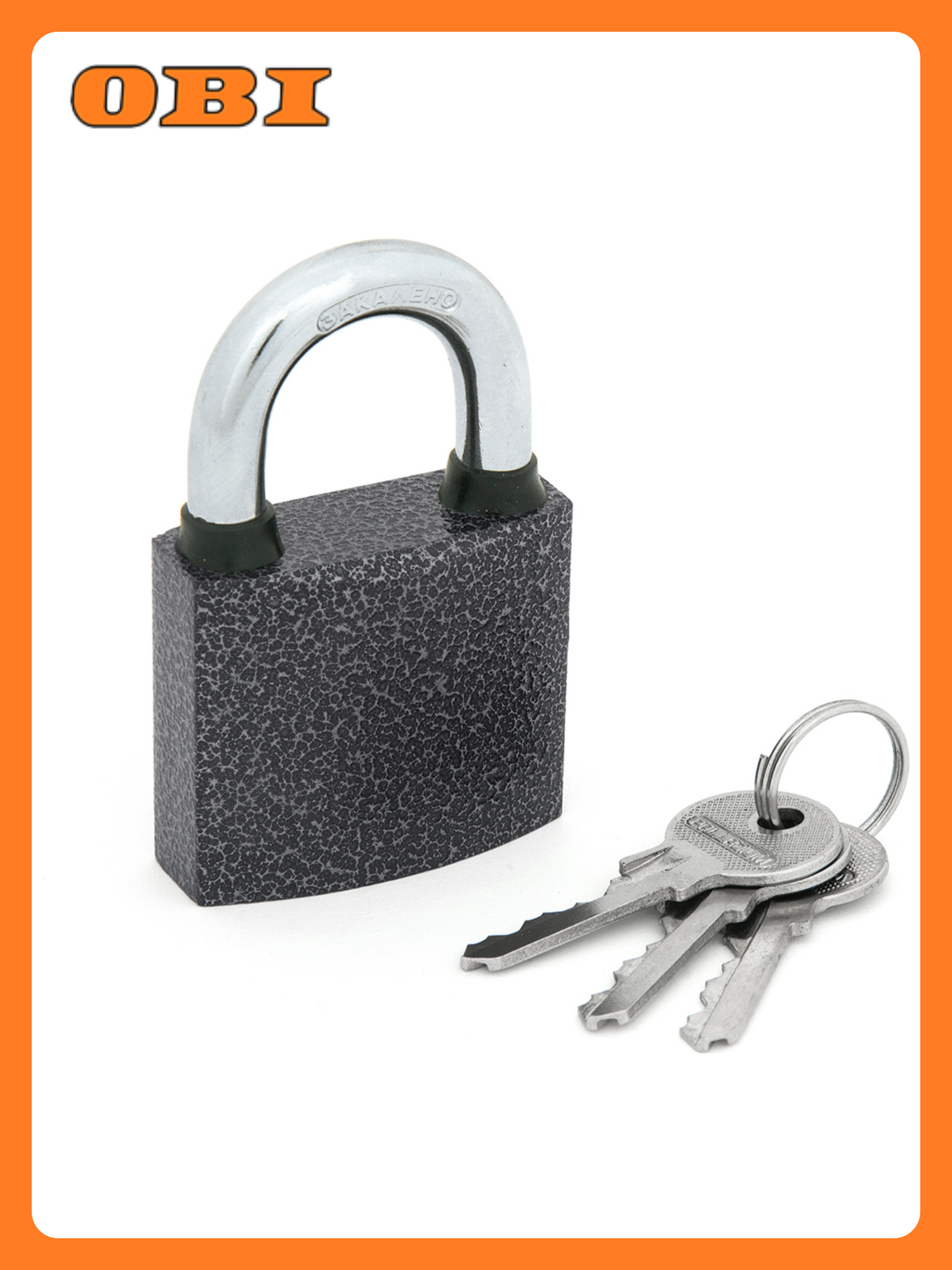 Замок навесной Фабрика Замков 303F-50 черный 48x40 мм 3 ключа