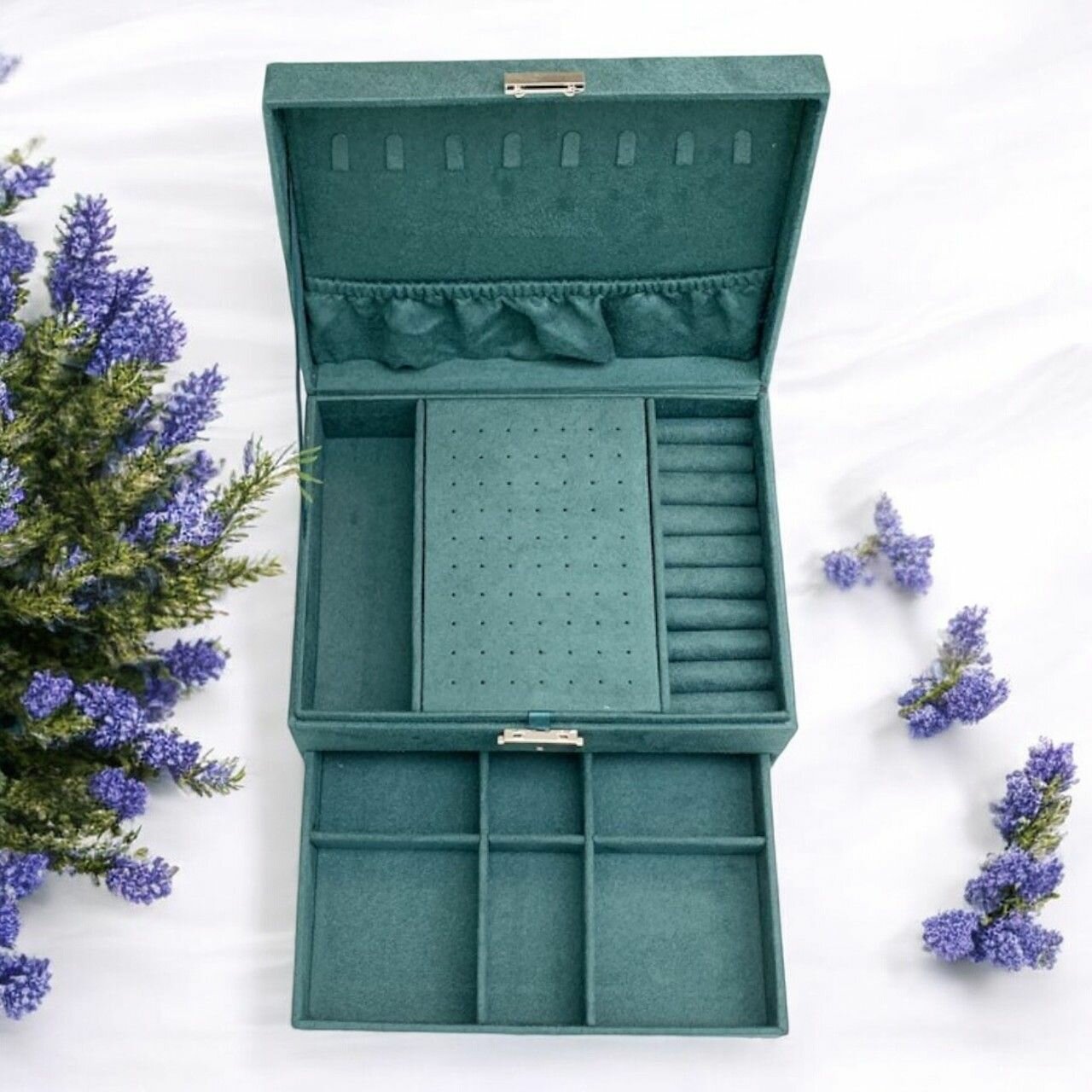 Шкатулка для хранения украшений Мальта, темно-зеленый — фото 1