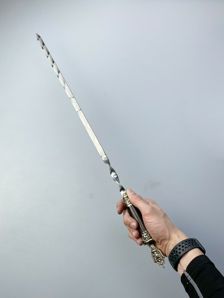 Набор из 6 шампуров "ФСБ", латунь, венге (в колчане) — фото 1