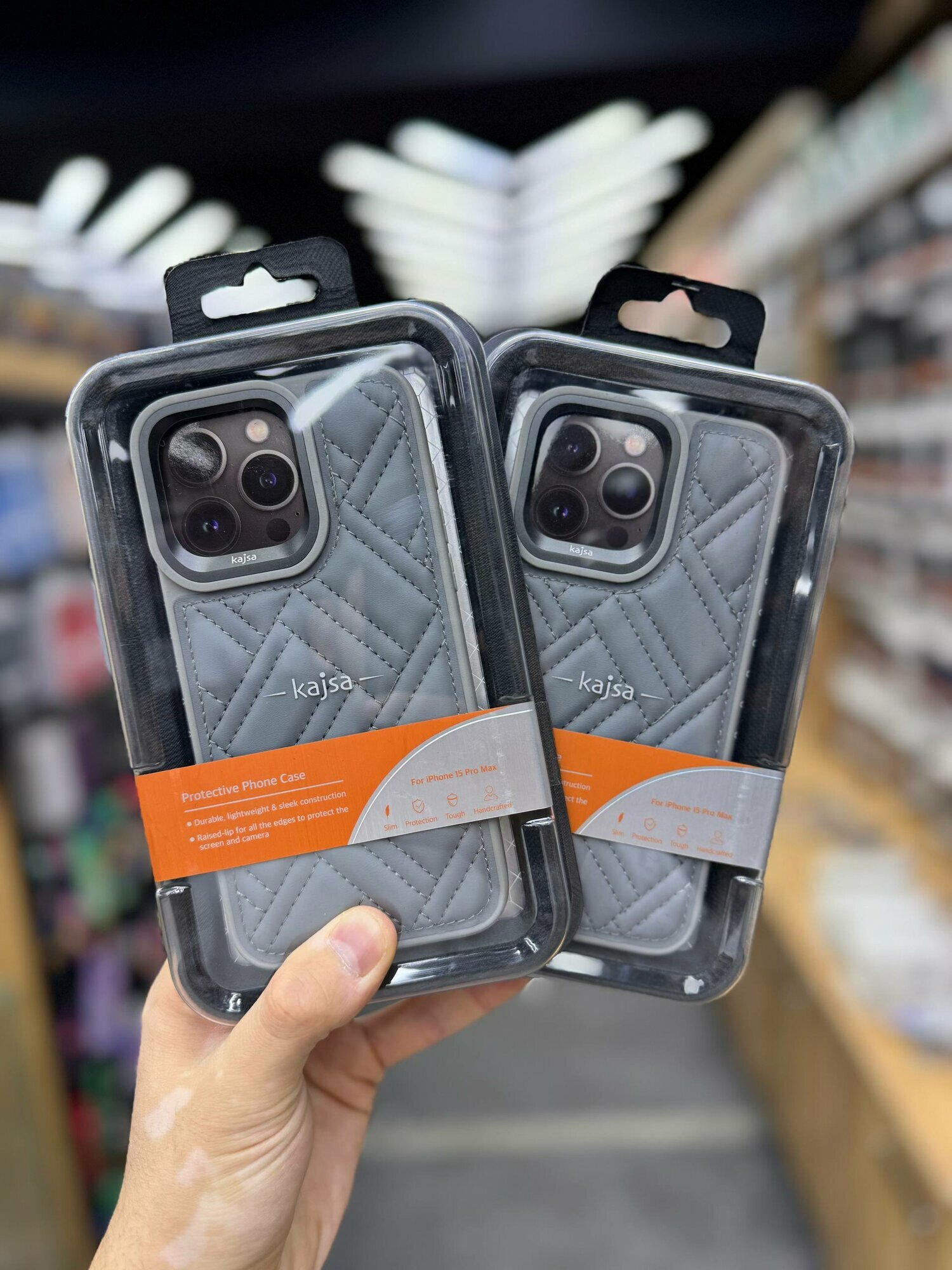 Чехол KAJSA противоударный для iPhone 15 Pro, защитный бампер, стильный дизайн, разноцветный