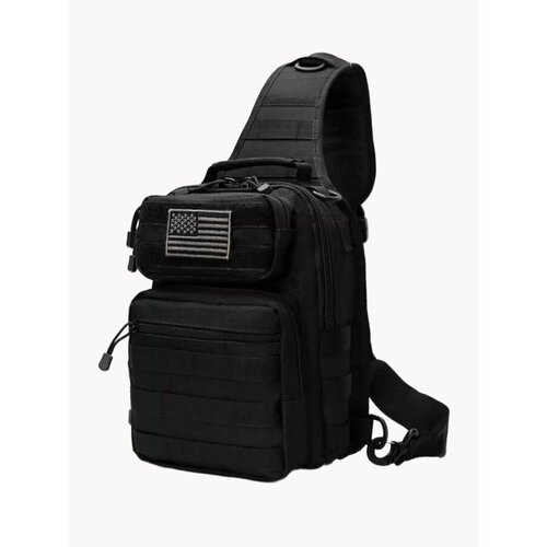 Тактический рюкзак однолямочный W8 черный