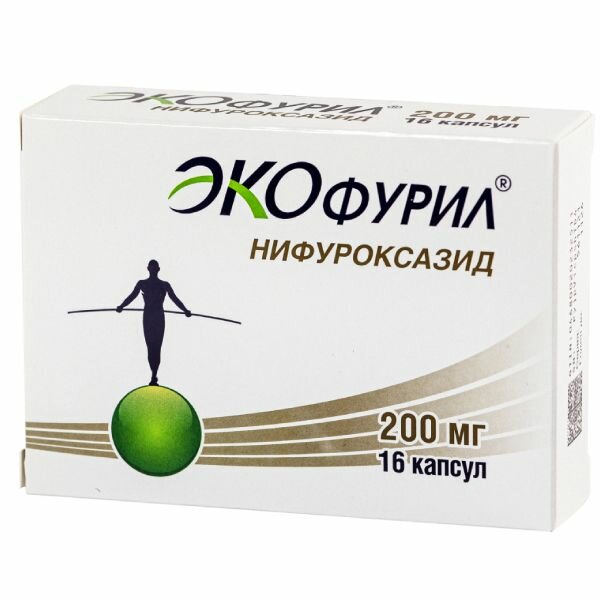 Экофурил капсулы 200 мг 16 шт