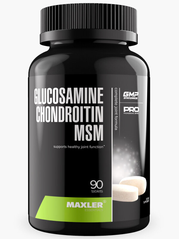 Хондропротектор, комплекс глюкозамин, хондроитин и МСМ Maxler Glucosamine Chondroitin MSM - 90 таблеток