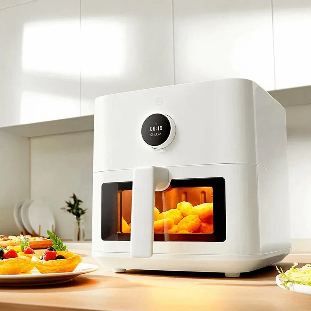 Аэрогриль Xiaomi Smart Air Fryer 5,5 литров, русский язык, управление через смартфон, BHR8238EU, окно визуализации — фото 1