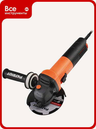 Изображение товара Углошлифовальная машина (УШМ) PATRIOT AG 125 тонкий корпус, пылезащищенная, диск 125 мм 110301125