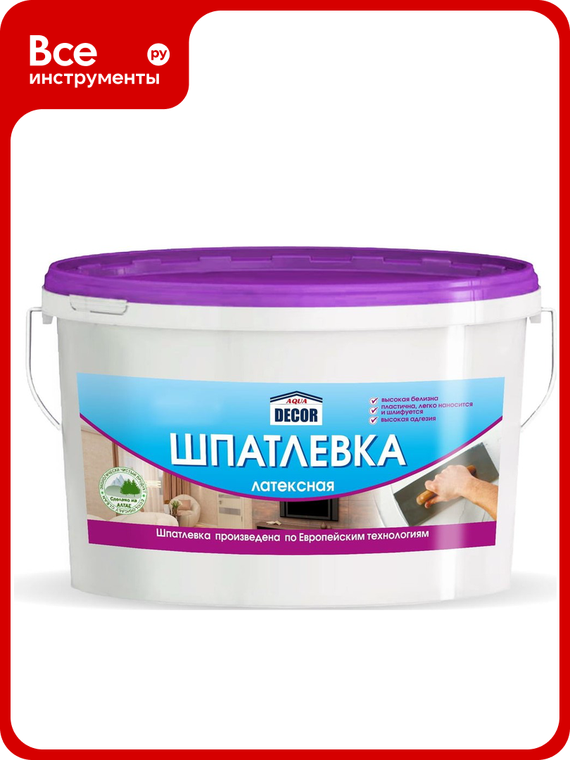 Латексная шпатлевка AQUADECOR 3 кг УТ-00001208