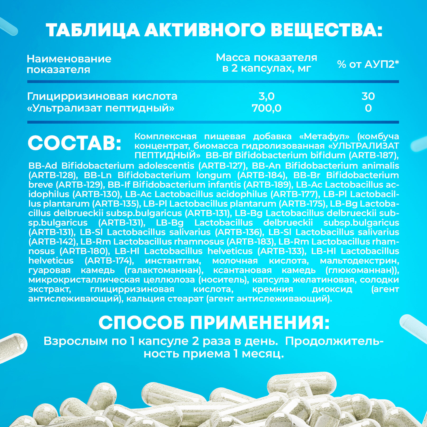 Пробиотики И Пребиотики Добавка к пище Пробиотик aTech Nutrition «PROBIOTIC» 60 капсул