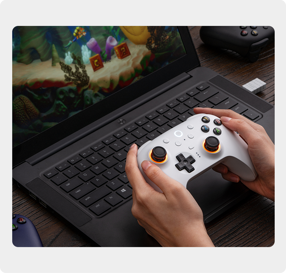 Геймпад 8BitDO Ultimate 2 беспроводной 2.4G, совместимость с множеством платформ ПК Steam Android — фото 1