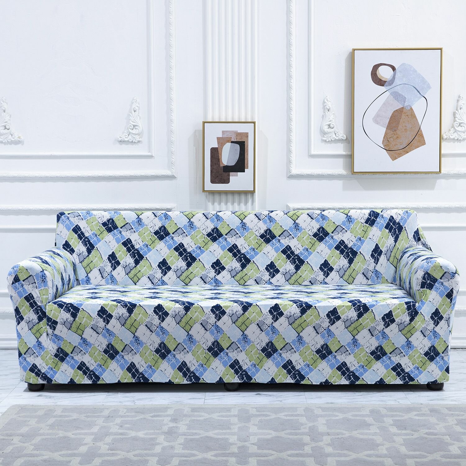 Универсальный универсальный эластичный чехол для дивана подходит для четырехместного дивана длина 235-300 см. -KP