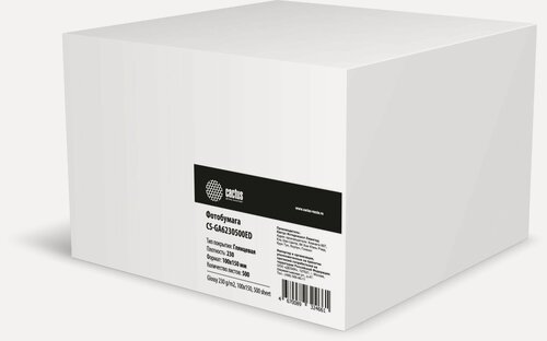 Изображение товара Фотобумага Cactus CS-GA6230500ED, A6, для струйной печати, 500л, 230г/м2, белый, покрытие глянцевое