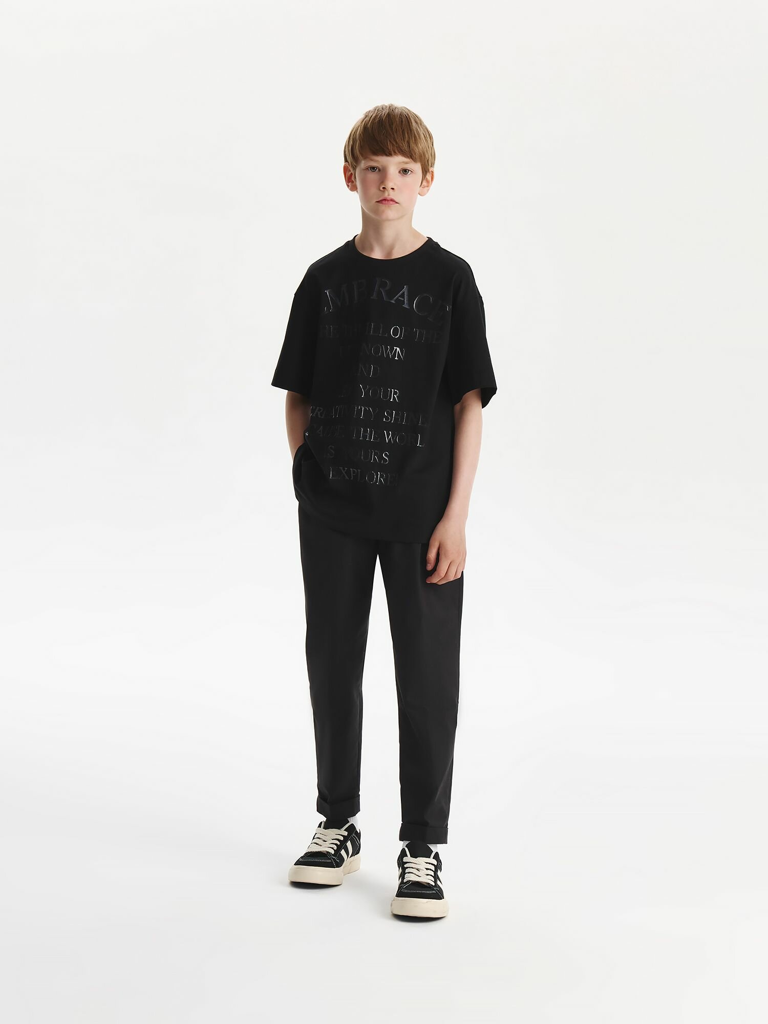 Брюки классические Gulliver, размер 128-64-57, черный