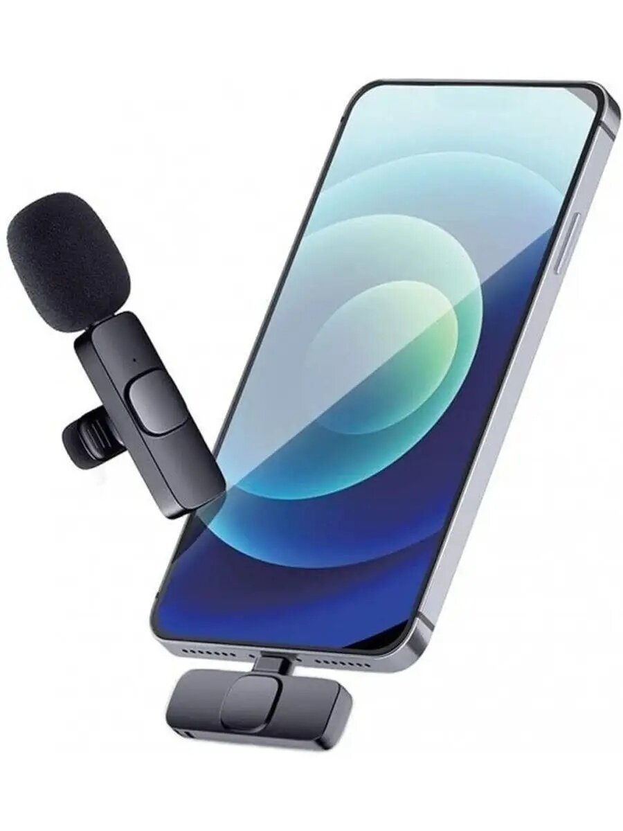 Микрофон для телефона, беспроводной, петличка для iPhone и Android, модель K8 — фото 1