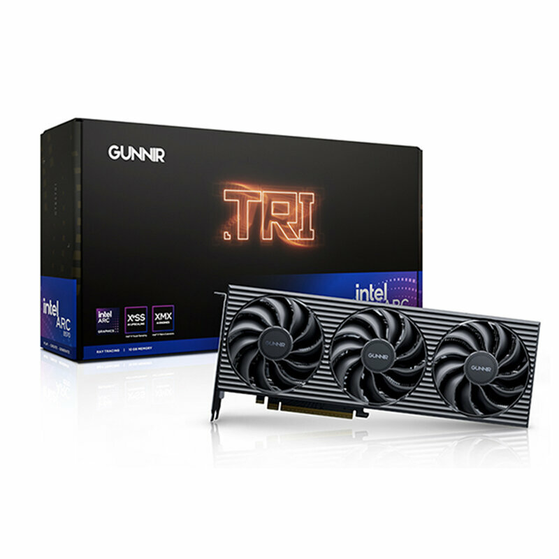 Видеокарта GUNNIR Intel Arc B580Tri 12GB OC 2800 Mhz ,12GB 192-bit