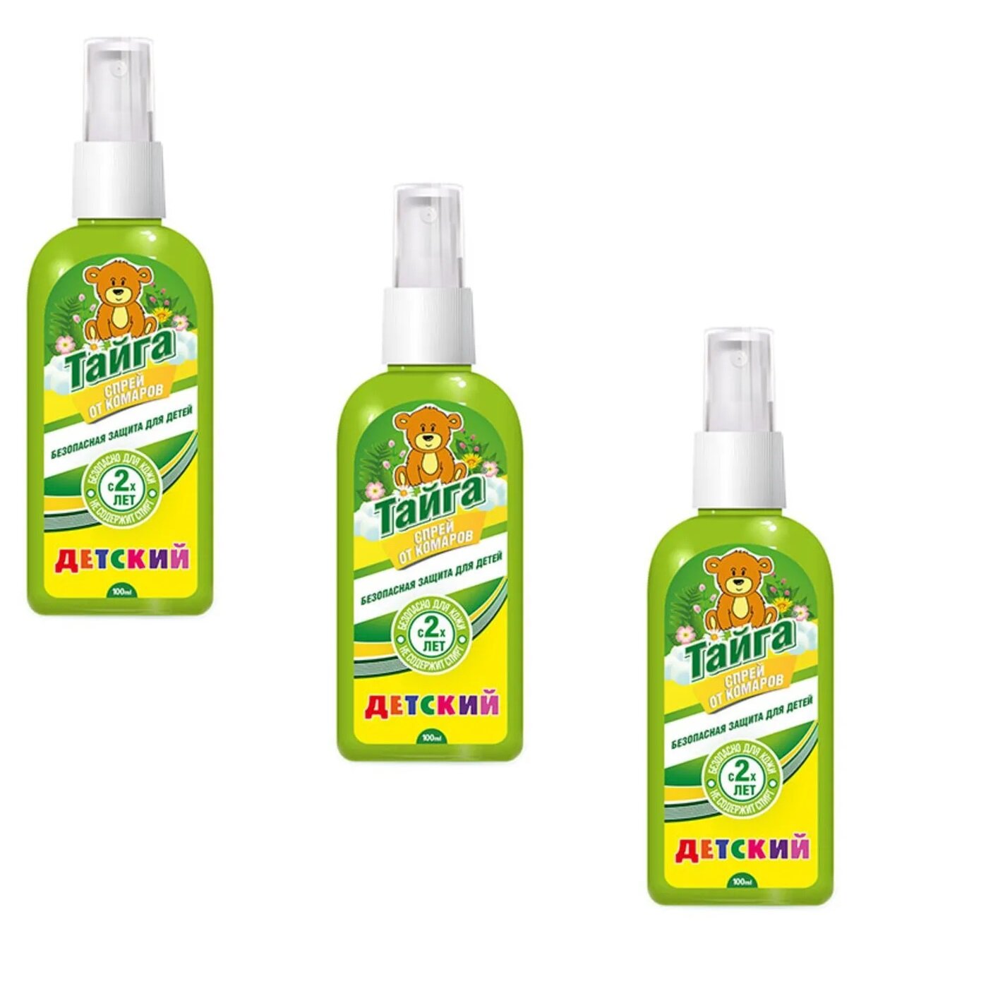 Спрей ХБК Тайга детский от комаров 100мл 3шт