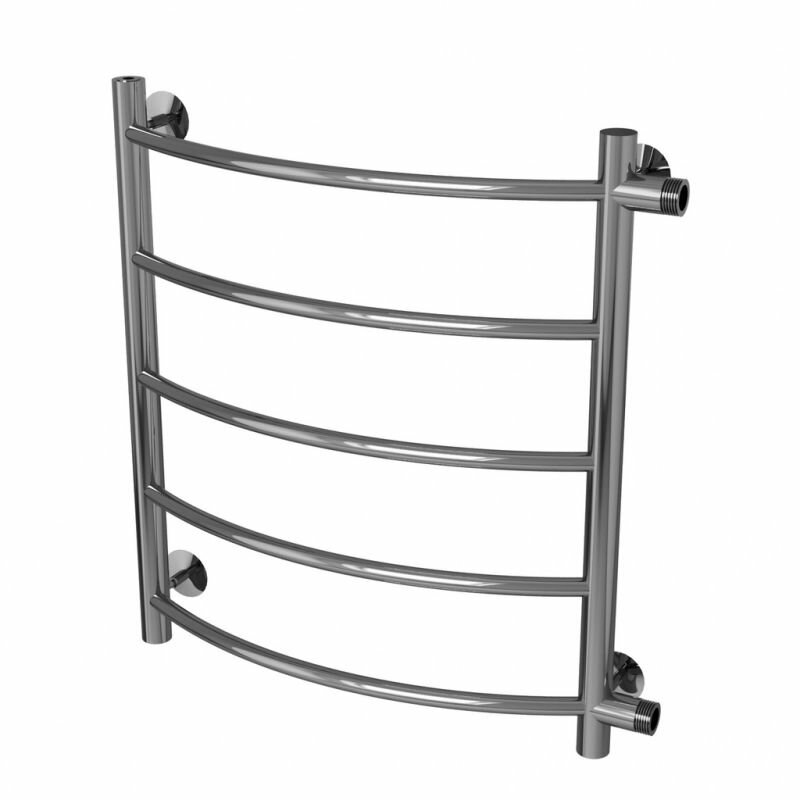 Полотенцесушитель-лесенка водяной 60х50х50 см (боковое подключение 1' дюйм Наружная резьба 5 перекладин)