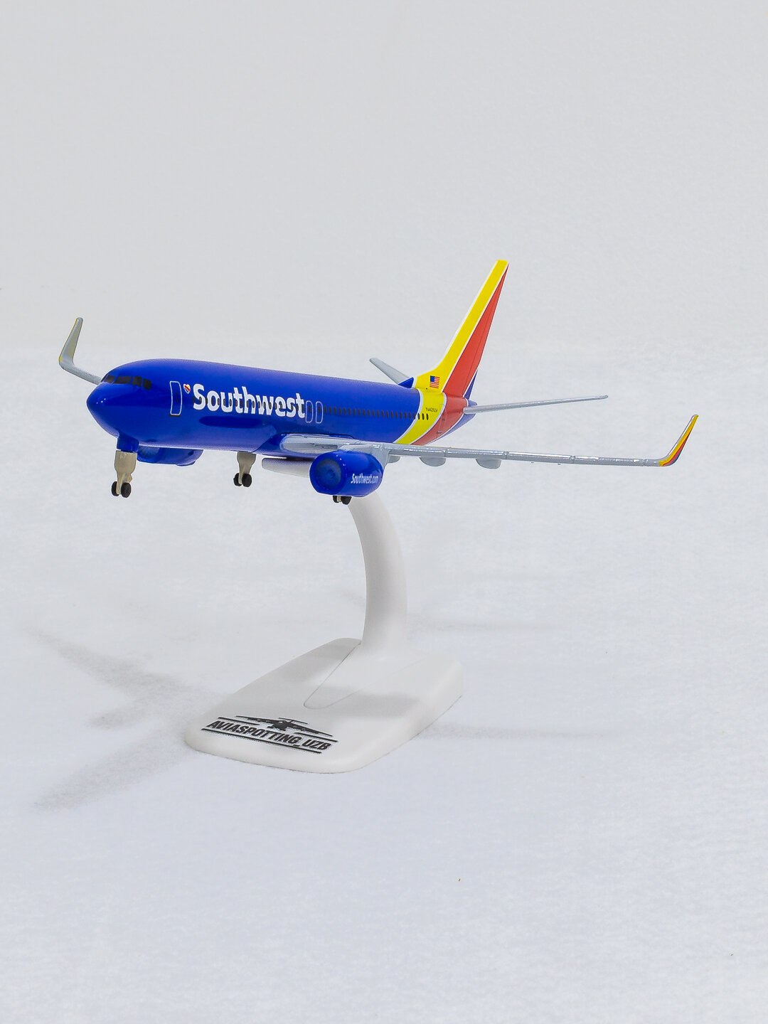 Модель самолёта Boeing 737, Southwest Airlines, 20 см, Металл+пластик, Шасси