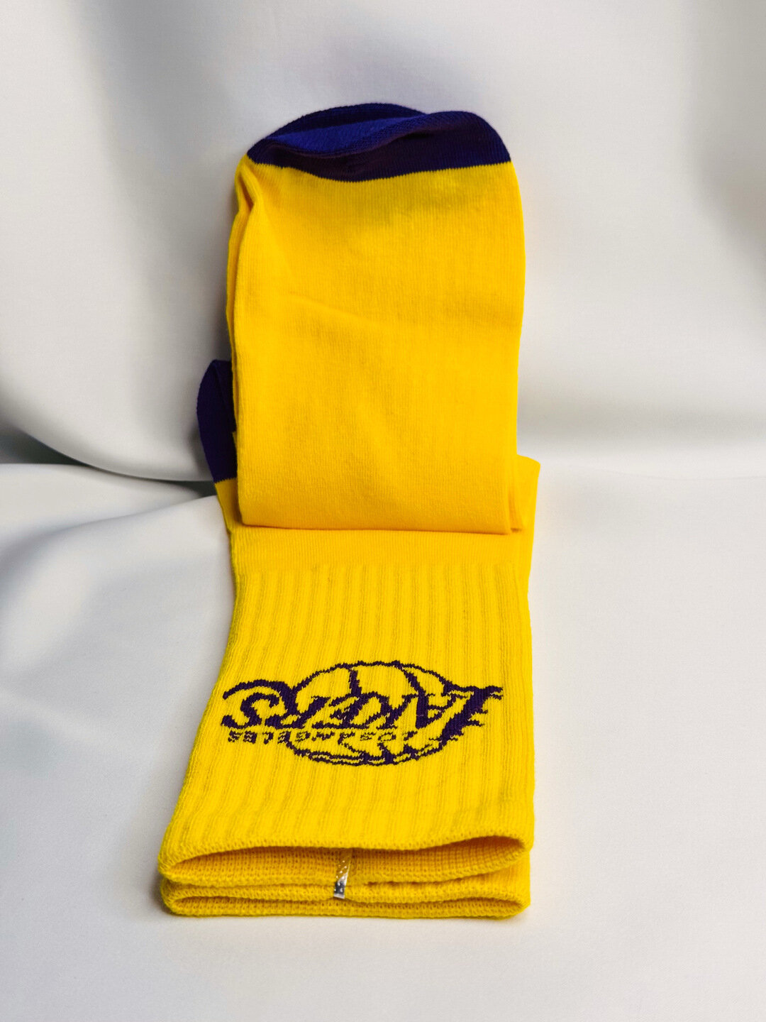 Носки  Lakers, размер 42-47.5, желтый/голубой — фото 1
