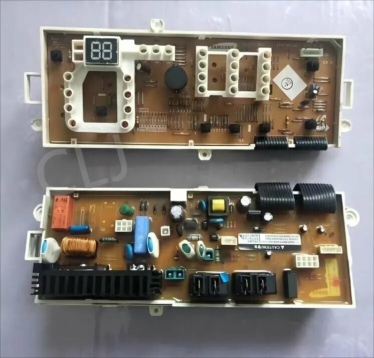 Плата управления для стиральной машины Samsung DC92-00175B, замена неисправной платы, запчасть для ремонта своими руками, решение проблем с отжимом/запуском 90% новизны
