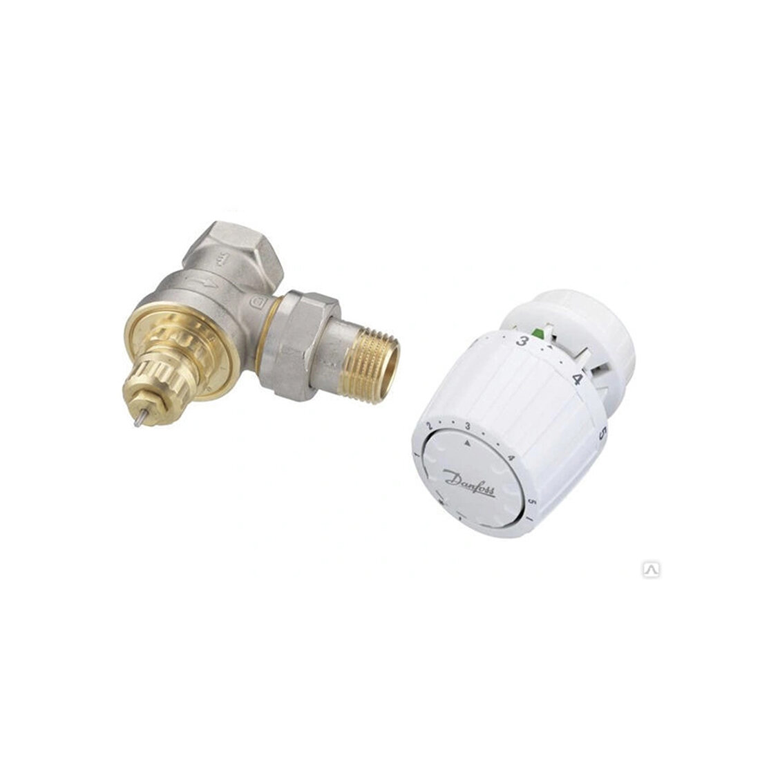 Комплект терморегулятора Danfoss угловой RA-G15 RA2940 28702