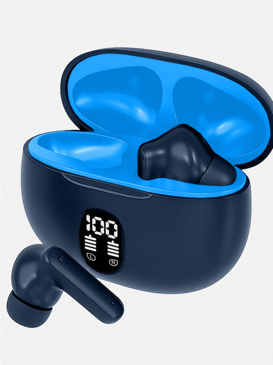 Беспроводные наушники, AMT, шумоподавление, для iPhone и Android, Bluetooth 5,4, синий