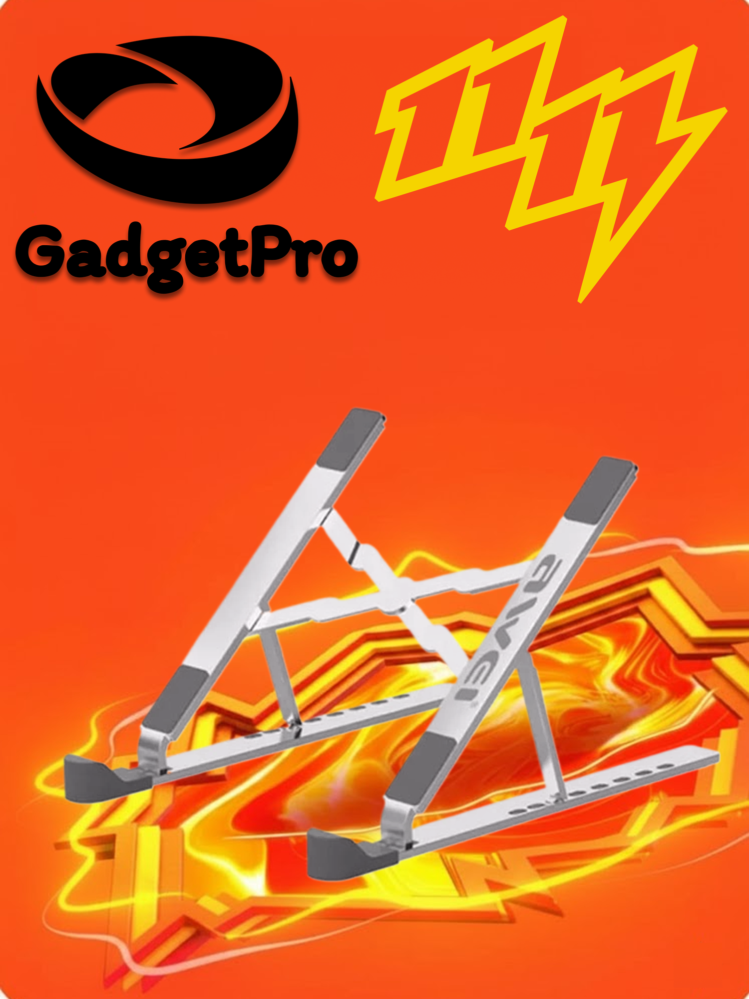 Настольная подставка для ноутбука Awei X26, складная, 8 уровней, алюминий, серебристая, регулируемая высота