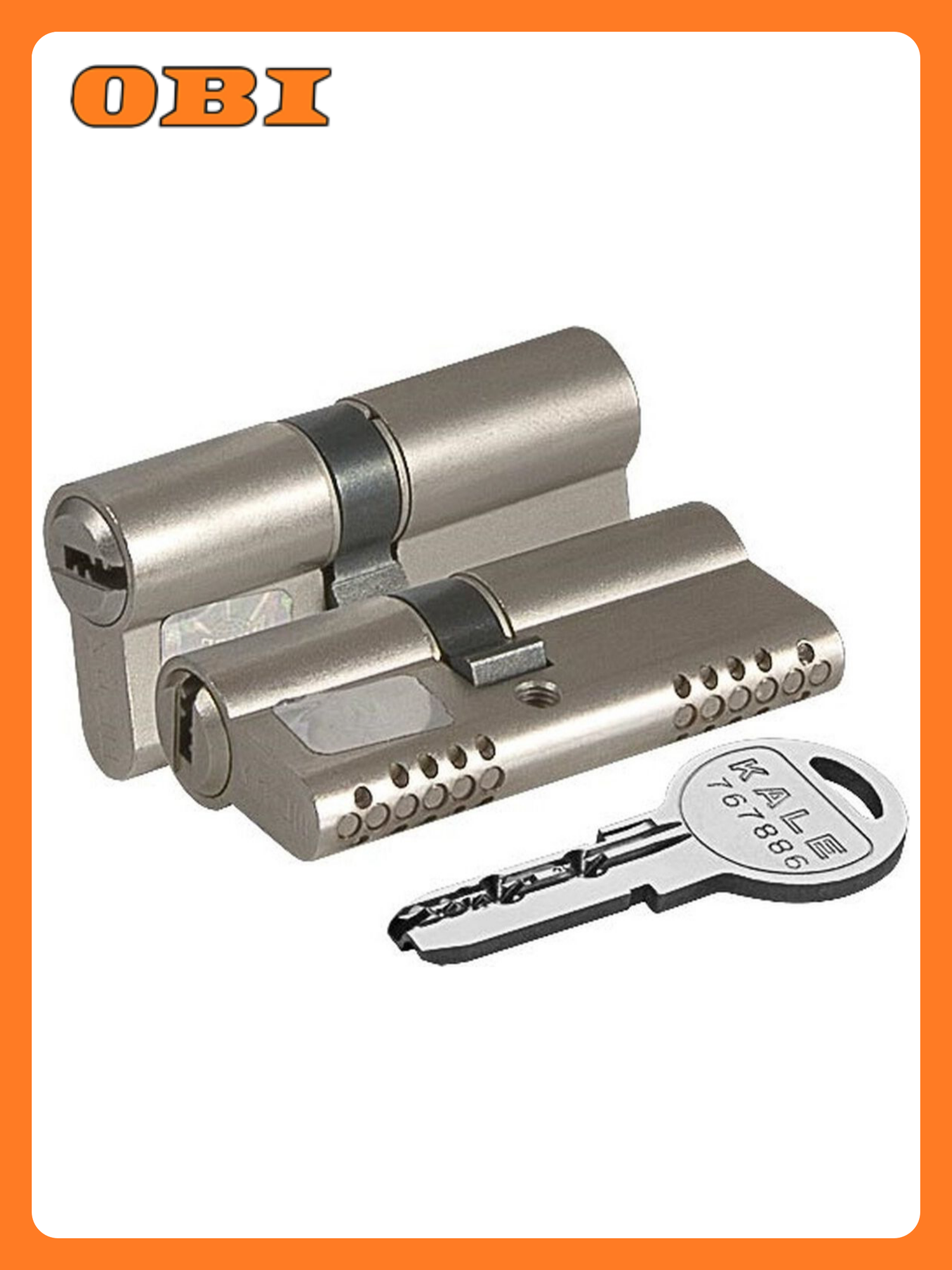 Цилиндр Kale Kilit 164 20751 OBS SNE/80 мм (35+10+35) ключ/ключ никель