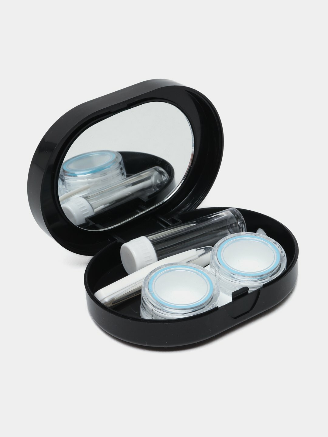 Контейнер для контактных линз Kontakt, бирюзовый цвет, пластик, стекло, 1шт — фото 1